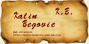 Kalin Begović vizit kartica